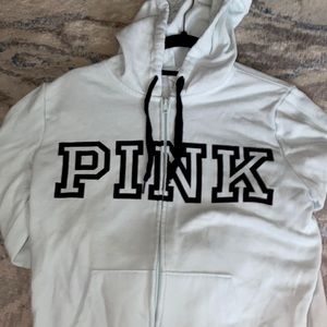 Pink Victoria Secret zip up sweatshirt